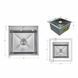 Мийка для кухні інтегрована Lidz Handmade H4545H Decor Honeycomb 2,5/0,5 мм LDH4545HDEC49437, фото 2, описание, характеристики, цена
