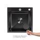 Мийка для кухні інтегрована Lidz Handmade H4545HB Decor Black PVD Honeycomb 2,5/0,5 мм LDH4545HDECBLM49438, фото 3, описание, характеристики, цена