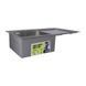 Мийка для кухні інтегрована Lidz Handmade H7849R крило праворуч (LDH7849BRUR45591) Brushed Steel 3,0/1,0 мм, фото 3, описание, характеристики, цена