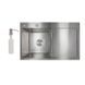 Мийка для кухні інтегрована Lidz Handmade H7849R крило праворуч (LDH7849BRUR45591) Brushed Steel 3,0/1,0 мм, фото 1, описание, характеристики, цена