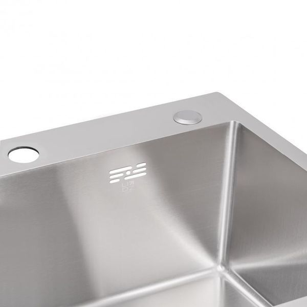 Мийка для кухні інтегрована Lidz Handmade H5050 (LDH5050BRU35375) Brushed Steel 3,0/1,0 мм фото, описание, характеристики, цена
